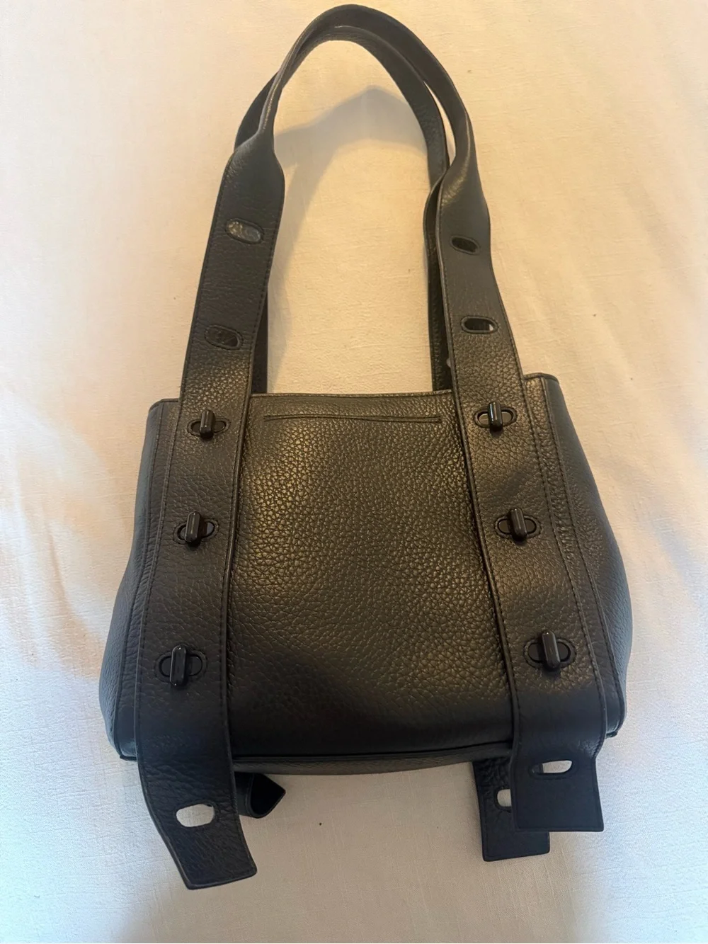 Dagne Dover Black Leather tote